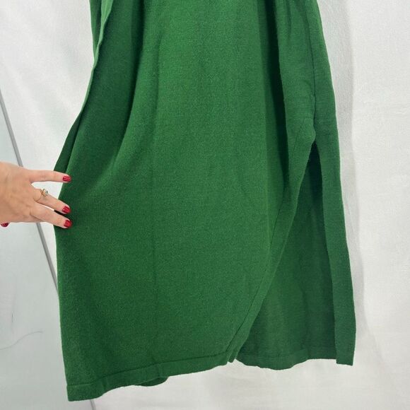 Eloquii Women’s Size 18 / 20 Green Knit Funnel Neck Fitted Sweater Maxi Dress - Picture 8 of 11